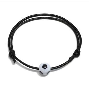4/$20!!!   Black Adjustable Soccer Bracelet
